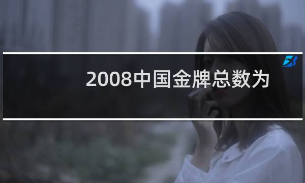2008中国金牌总数为什么第一图片