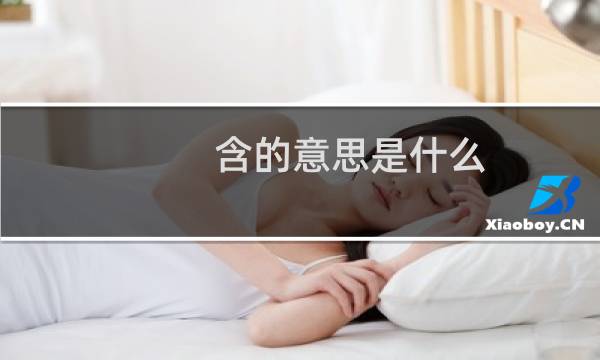 含的意思是什么