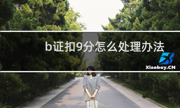 b证扣9分怎么处理办法 - 驾驶证b本扣9分新规定