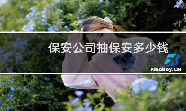 保安公司抽保安多少钱 - 保安公司每个员工抽多少钱