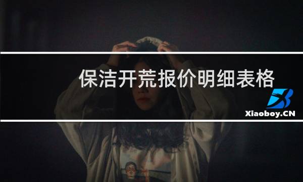 保洁开荒报价明细表格 - 保洁公司报价明细表