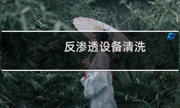 反渗透设备清洗 -