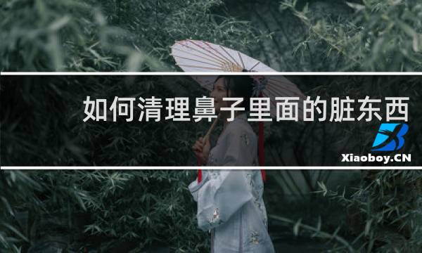 如何清理鼻子里面的脏东西 - 如何清洁鼻头的脏东西