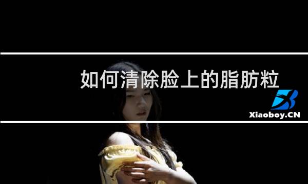 如何清除脸上的脂肪粒 - 脸上好多脂肪粒怎么去掉