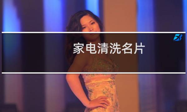 家电清洗名片 - 家电清洗的个人名片