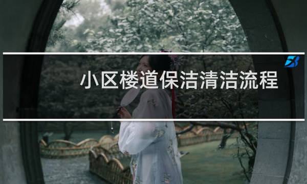 小区楼道保洁清洁流程 - 住宅楼层保洁工作流程