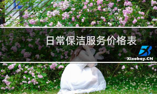 日常保洁服务价格表 - 保洁公司价格表