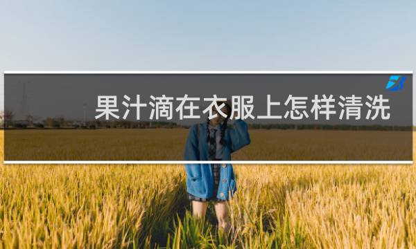 果汁滴在衣服上怎样清洗 - 果汁洒到衣服上怎么洗掉