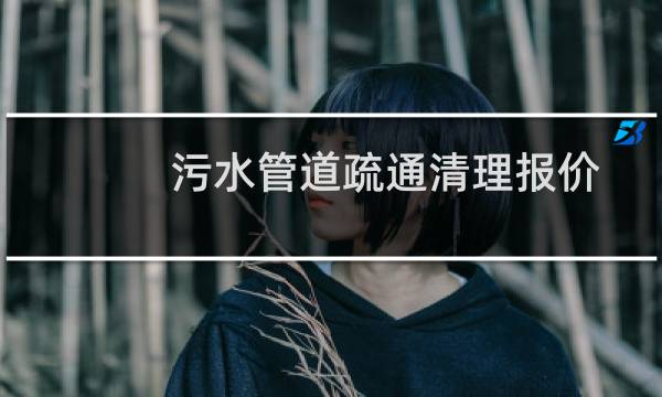污水管道疏通清理报价 - 疏通污水管道报价清单范本