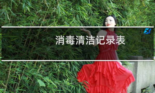 消毒清洁记录表 - 日常卫生消毒记录表