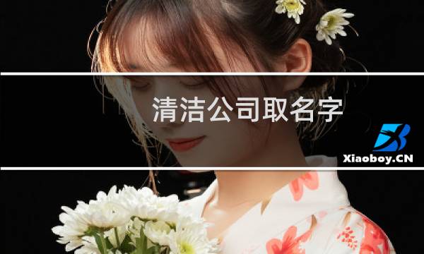 清洁公司取名字 - 三个字的保洁公司取名