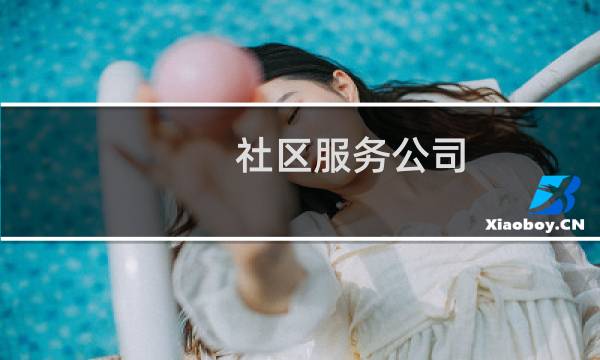 社区服务公司 - 开一家社区服务中心